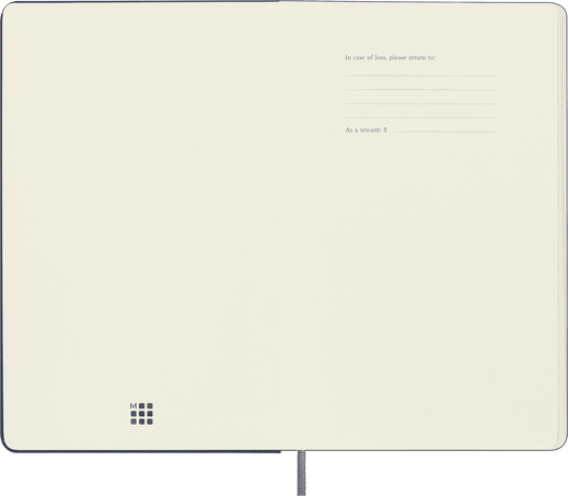 Smart notebook Large Hard cover, ruled, サファイアブルー - 横