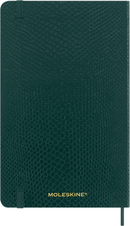 Precious & Ethical Notebook Vegan Soft Cover, Python-effect, Ruled, Green - Back view