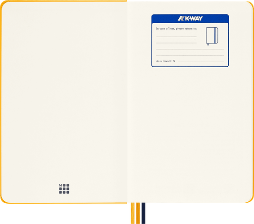 Moleskine x K-Way Notebook Large, plain, Orange - Side view
