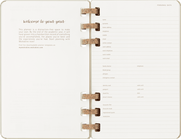 Student Life Planner 2024/2025 12-Month, Spiral, Kiwi - Side view