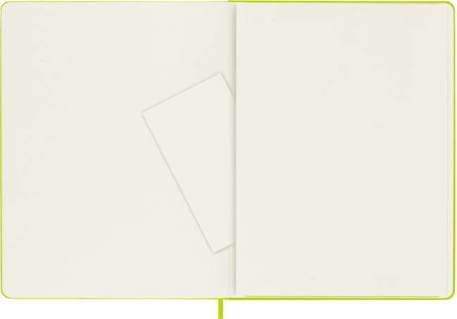 Classic Notebook Hard Cover, Lemon Green - Side view