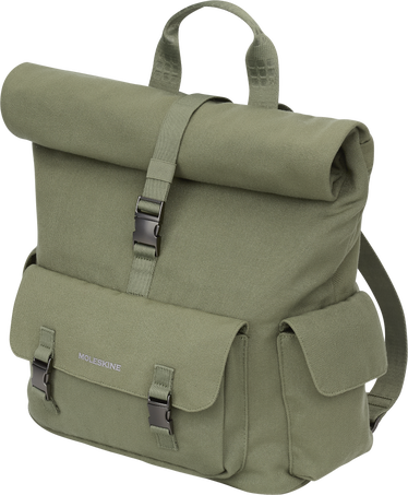 Legendary Travel Backpack Rolltop, Military Green, Green - Side view