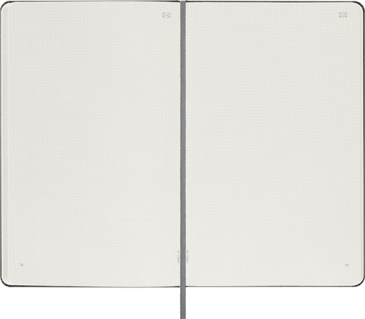 Smart notebook Large Hard cover, plain, Black - Side view