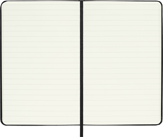 Classic Notebook Hard Cover, Black - Side view
