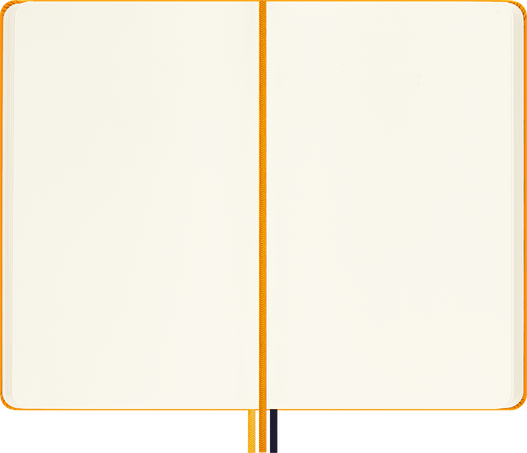 Moleskine x K-Way Notebook Large, plain, Orange - Side view