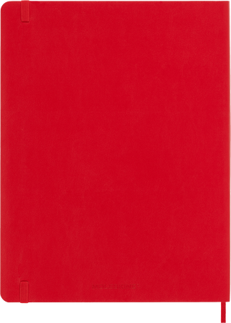 Classic Notebook Soft Cover, Scarlet Red - Side view