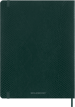 Precious & Ethical Notebook Vegan Soft Cover, Python-effect, Ruled, Green - Back view