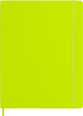 クラシック ノートブック ソフトカバー, レモングリーン　 - Front view