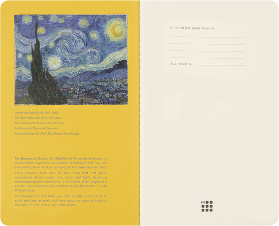 MOMA VAN GOGH SET OF 2 CAHIER L PLAIN