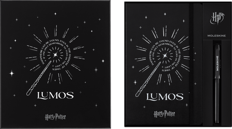 Wizarding World Harry Potter Limited Edition Bundle Gift Set with Kaweco rollerball pen and notebook - Side view