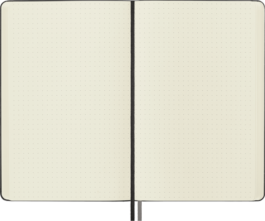 Classic Notebook Expanded Hard Cover, Black - Side view