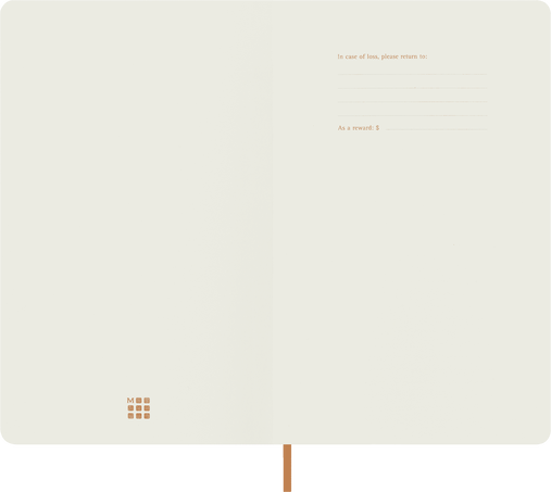 Precious & Ethical Notebook Vegan Soft Cover, Ruled, Orange - Side view