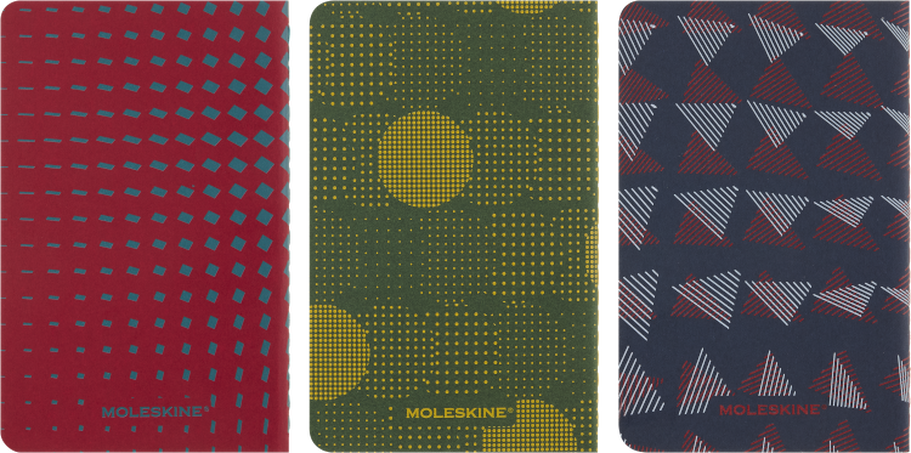 CAHIER JNLS PK RUL PATTERN GRN-BLUE-RED