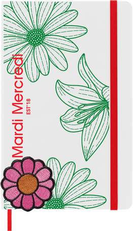 Mardi Mercredi限定版パッチ スティックオンワッペン、フラワー - 背面