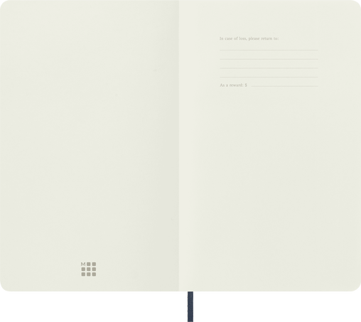 Classic Notebook Soft Cover, Sapphire Blue - Side view