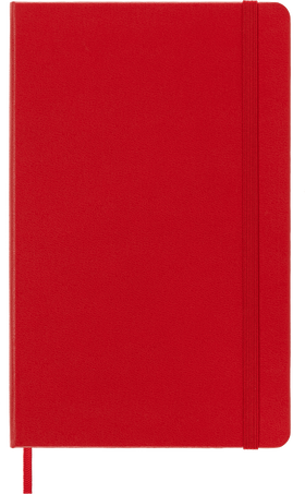 Classic Notebook Hard Cover, Scarlet Red - Front view