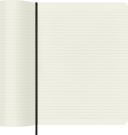 Precious & Ethical Notebook Vegan Soft Cover, Python-effect, Ruled, Black - Side view
