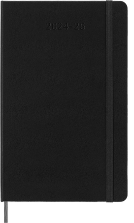 Classic Planner 2024/2025 Large Weekly, hard cover, 18 months, Black - Front view