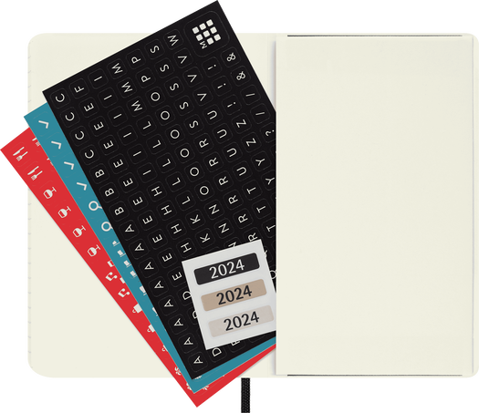 Classic Planner 2024 Pocket Monthly, soft cover, 12 months, Black - Side view