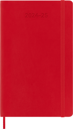 Classic Planner 2024/2025 Large Weekly, soft cover, 18 months, Scarlet Red - Front view