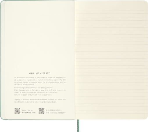 NOTEBOOK LG RULED HARD SAGE GREEN+TEXT