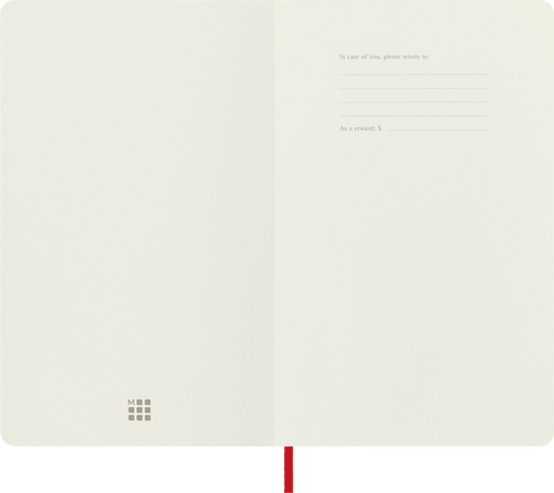 Classic Notebook Soft Cover, Scarlet Red - Side view