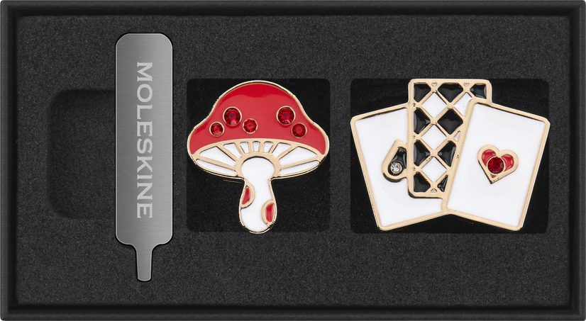 LE ALICE-2 PINS BUNDLE (MUSHROOM+CARDS)