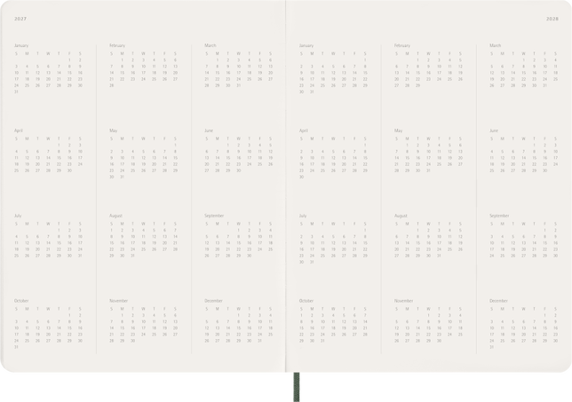 ESSENTIAL PLANNER WKLY VER XXL M GREEN