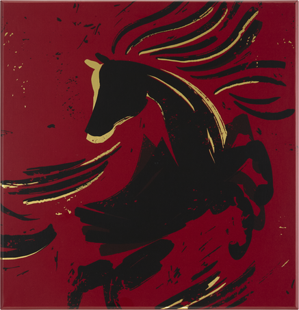 HORSE-THEMED BOX NB WOODCUT+BLACKW.PENC