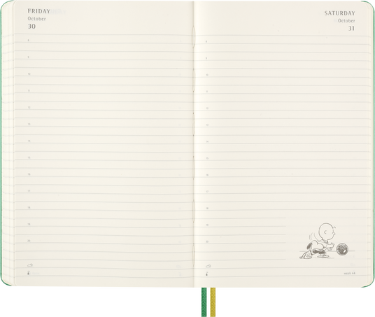 Peanuts Planner 2026 Daily, hard cover, 12-Month, Large - Side view