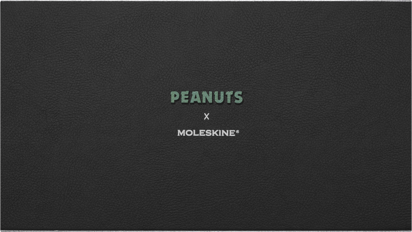Peanuts Collector's Box Notebook, cahier, sticky notes, pouch & pencils - Back view