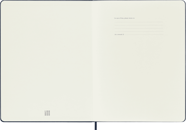 Classic Notebook Hard Cover, Sapphire Blue - Side view