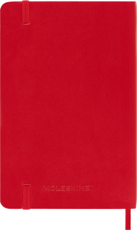 Classic Notebook Soft Cover, Scarlet Red - Side view
