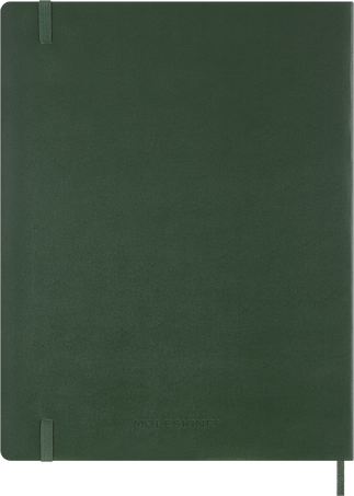 2026 Essential Diary 15-Month, weekly vertical, XXL, soft cover, Myrtle Green - Back view