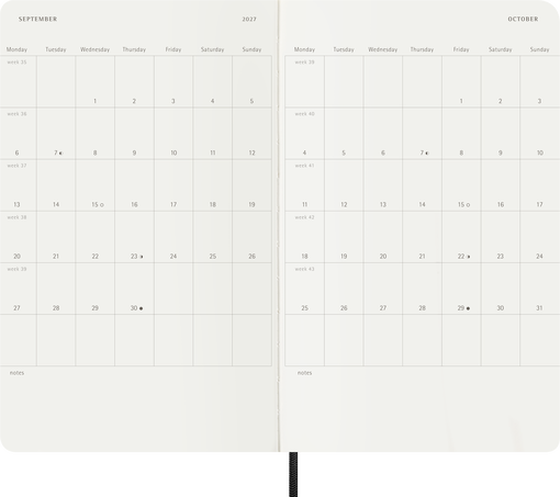 18M WKLY NTBK LG BLK SOFT