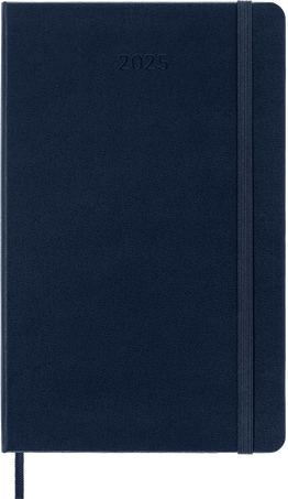 Classic Planner 2025 Large Daily, hard cover, 12 months, Sapphire Blue - Front view