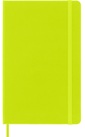 クラシック ノートブック ハードカバー, レモングリーン　 - Front view