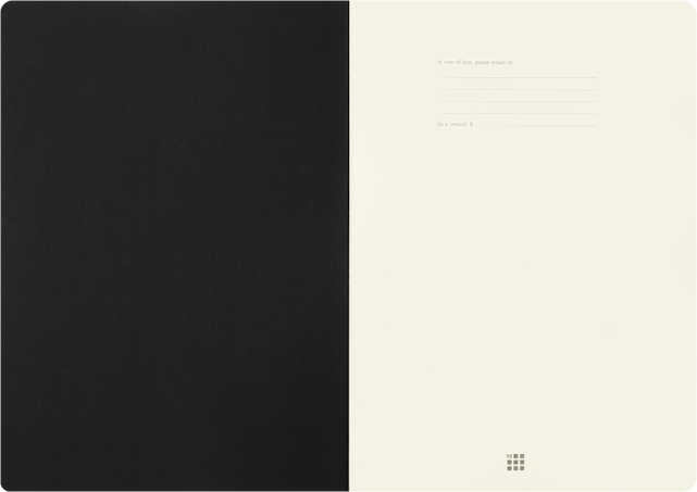CAHIER JNLS A4 RUL BLK-KR.BROWN-CRAN.RED