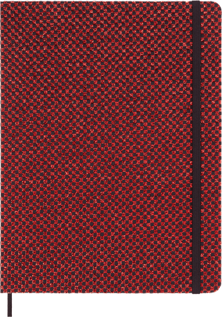 Shine コレクターズボックス レッド ノートブック XL 罫線 ハードカバー レッド エンヴェロープ Kaweco（カヴェコ）万年筆（ブラック）, Metallic Red - 横