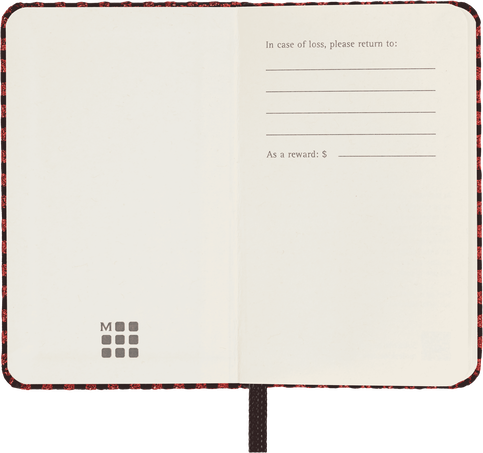 Shine ノートブック XS 無地（レッド） XS, plain, hard cover, with gift box, Metallic Red - 横