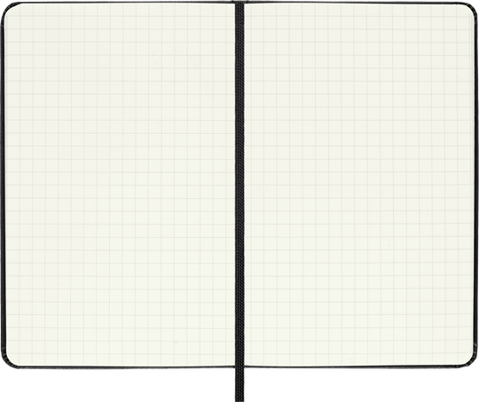 Classic Notebook Hard Cover, Black - Side view