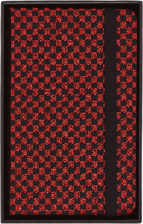 Shine ノートブック XS 無地（レッド） XS, plain, hard cover, with gift box, Metallic Red - 横