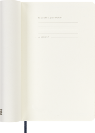 Classic Diary/Planner 2025/2026, Large 18-Month, Weekly Notebook, Soft Cover, Sapphire Blue, Sapphire Blue - Side view