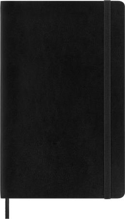 クラシック ノートブック ソフトカバー, ブラック - Front view