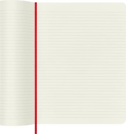 Classic Notebook Soft Cover, Scarlet Red - Side view