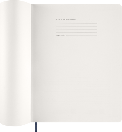 2026 Essential Diary 15-Month, weekly vertical, XXL, soft cover, Sapphire Blue - Side view