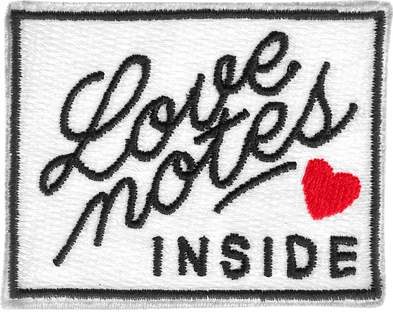 Stick-on Patch by Jean André Stick to love by Jean André, Love notes inside - Front view