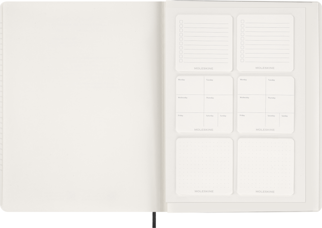 2026 Essential Diary 15-Month, weekly vertical, XXL, soft cover, Black - Side view