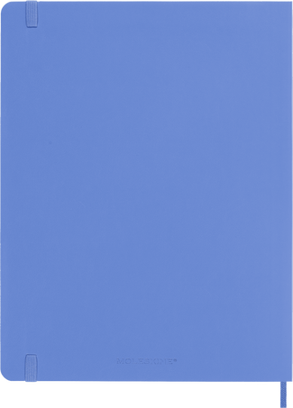 Classic Notebook Soft Cover, Hydrangea Blue - Side view