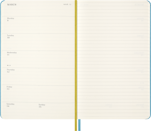 Peanuts Planner 2025/2026 Weekly Notebook, Hard Cover, 18-Month, Large - Side view